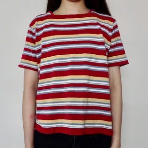 VINTAGE COLOURFUL STRIPED T-SHIRT